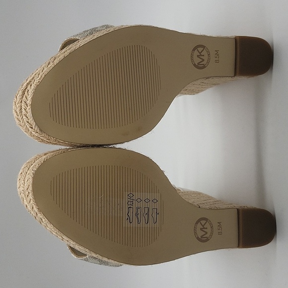 1020- MICHAEL Michael Kors Kimberly Espadrille Wedge Sandals Size 8.5 NWT - Picture 8 of 9